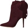 imageFSJ Women Pointed Toe Stiletto Heel Ankle Boots Side Zipper Tie Bowknot Booties Western Fashion Nightclub Shoes Size 416 USMaroon