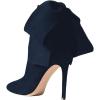 imageFSJ Women Pointed Toe Stiletto Heel Ankle Boots Side Zipper Tie Bowknot Booties Western Fashion Nightclub Shoes Size 416 USNavy