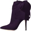 imageFSJ Women Pointed Toe Stiletto Heel Ankle Boots Side Zipper Tie Bowknot Booties Western Fashion Nightclub Shoes Size 416 USPurple