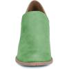 imageFSJ Women Retro Chunky High Heels Ankle Boots Slip On Round Closed Toe Slide Short Booties Faux Suede V Cut Pumps Loafers Ladies Fall Winter Comfortable Office Shoes Size 415 USGreen