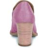 imageFSJ Women Retro Chunky High Heels Ankle Boots Slip On Round Closed Toe Slide Short Booties Faux Suede V Cut Pumps Loafers Ladies Fall Winter Comfortable Office Shoes Size 415 USPink