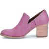 imageFSJ Women Retro Chunky High Heels Ankle Boots Slip On Round Closed Toe Slide Short Booties Faux Suede V Cut Pumps Loafers Ladies Fall Winter Comfortable Office Shoes Size 415 USPink