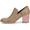 imageFSJ Women Retro Chunky High Heels Ankle Boots Slip On Round Closed Toe Slide Short Booties Faux Suede V Cut Pumps Loafers Ladies Fall Winter Comfortable Office Shoes Size 415 USBrown
