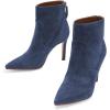 imageFSJ Women Retro Pointed Toe Ankle Boots Stiletto High Heel Back Zipper Booties Casual Street Walking Ladies Shoes Size 415 USDark Blue