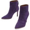imageFSJ Women Retro Pointed Toe Ankle Boots Stiletto High Heel Back Zipper Booties Casual Street Walking Ladies Shoes Size 415 USPurple