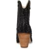 imageFSJ Women Rhinestone Cowboy Boots Sparkly Ankle Boots Cowgirl Western Wide Calf Pointed Toe Fashion Chunky Stacked Heel Ladies Shoes Size 416 USBlack