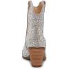 imageFSJ Women Rhinestone Cowboy Boots Sparkly Ankle Boots Cowgirl Western Wide Calf Pointed Toe Fashion Chunky Stacked Heel Ladies Shoes Size 416 USRhinestone