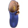 imageFSJ Women Side Cutout Pointed Toe Ankle Boots Block Stacked Chunky Heel Comfy Adjustable Chain Straps Buckle Fashion Booties Size 415 USBlue