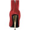 imageFSJ Women Trendy Rhinestone Cap Pointed Toe Ankle Boots Matal Cone High Heel Back Zipper Casual Daily Fashion Walking Shoes Size 415 USRed