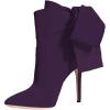 imageFSJ Women Pointed Toe Stiletto Heel Ankle Boots Side Zipper Tie Bowknot Booties Western Fashion Nightclub Shoes Size 416 USPurple
