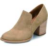 imageFSJ Women Retro Chunky High Heels Ankle Boots Slip On Round Closed Toe Slide Short Booties Faux Suede V Cut Pumps Loafers Ladies Fall Winter Comfortable Office Shoes Size 415 USBrown