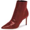 imageFSJ Women Sexy Lizardskin Ankle Boots Pointy Toe Slender High Heels Winter Party Shoes Size 415 USRed