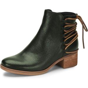imageFSJ Women Classic Round Toe Lace Up Ankle Bootie Block Chunky Heel Side Zipper Cowboy Fashion Chelsea Boots Party Dress Short Booties Size 415 USGreen
