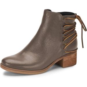 imageFSJ Women Classic Round Toe Lace Up Ankle Bootie Block Chunky Heel Side Zipper Cowboy Fashion Chelsea Boots Party Dress Short Booties Size 415 USTaupe