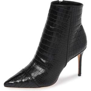 imageFSJ Women Sexy Lizardskin Ankle Boots Pointy Toe Slender High Heels Winter Party Shoes Size 415 USBlack