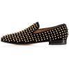 imageFSJ Mens ampamp Womens Trendy Spiked Rivets Studded Loafers Shoes Round Toe Low Heel Comfort Slip On Unisex Dress Smoking Slipper Size 714 USBlack  Gold Spikes
