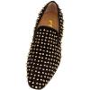 imageFSJ Mens ampamp Womens Trendy Spiked Rivets Studded Loafers Shoes Round Toe Low Heel Comfort Slip On Unisex Dress Smoking Slipper Size 714 USBlack  Gold Spikes