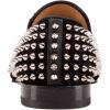 imageFSJ Mens ampamp Womens Trendy Spiked Rivets Studded Loafers Shoes Round Toe Low Heel Comfort Slip On Unisex Dress Smoking Slipper Size 714 USBlack  Silver Spikes