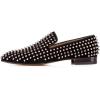 imageFSJ Mens ampamp Womens Trendy Spiked Rivets Studded Loafers Shoes Round Toe Low Heel Comfort Slip On Unisex Dress Smoking Slipper Size 714 USBlack  Silver Spikes