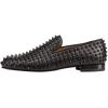 imageFSJ Mens ampamp Womens Trendy Spiked Rivets Studded Loafers Shoes Round Toe Low Heel Comfort Slip On Unisex Dress Smoking Slipper Size 714 USBlack