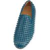 imageFSJ Mens ampamp Womens Trendy Spiked Rivets Studded Loafers Shoes Round Toe Low Heel Comfort Slip On Unisex Dress Smoking Slipper Size 714 USCadet Blue