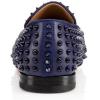 imageFSJ Mens ampamp Womens Trendy Spiked Rivets Studded Loafers Shoes Round Toe Low Heel Comfort Slip On Unisex Dress Smoking Slipper Size 714 USNavy