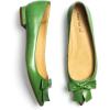 imageFSJ Pointed Toe Flat Loafers for Women Block Low Heel Bowknot Pumps Comfortable Slipon Outfit Office ShoesGreen