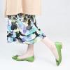 imageFSJ Pointed Toe Flat Loafers for Women Block Low Heel Bowknot Pumps Comfortable Slipon Outfit Office ShoesGreen