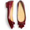 imageFSJ Pointed Toe Flat Loafers for Women Block Low Heel Bowknot Pumps Comfortable Slipon Outfit Office ShoesWine Red