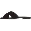 imageFSJ Women Casual Open Toe Sandals Low Heels Suede Mules Cross Strap Flats Shoes Size 415 USBlack