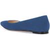 imageFSJ Women Casual Slip On Ballet Shoes Faux Suede Flats Low Heels Pointed Toe Dress Shoes Size 415 USBlue
