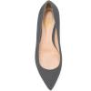 imageFSJ Women Casual Slip On Ballet Shoes Faux Suede Flats Low Heels Pointed Toe Dress Shoes Size 415 USGrey
