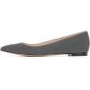 imageFSJ Women Casual Slip On Ballet Shoes Faux Suede Flats Low Heels Pointed Toe Dress Shoes Size 415 USGrey