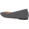 imageFSJ Women Casual Slip On Ballet Shoes Faux Suede Flats Low Heels Pointed Toe Dress Shoes Size 415 USGrey