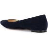 imageFSJ Women Casual Slip On Ballet Shoes Faux Suede Flats Low Heels Pointed Toe Dress Shoes Size 415 USNavy