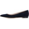 imageFSJ Women Casual Slip On Ballet Shoes Faux Suede Flats Low Heels Pointed Toe Dress Shoes Size 415 USNavy