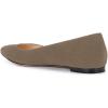 imageFSJ Women Casual Slip On Ballet Shoes Faux Suede Flats Low Heels Pointed Toe Dress Shoes Size 415 USTaupe