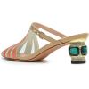 imageFSJ Women Comfort Closed Toe Slip On Mules Crystal Low Block Heel Slide Sandals Bridal Evening Party Dress Shoes Size 415 USPink