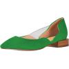 imageFSJ Women Comfort Pointed Toe Low Heel Flat Pumps Slip On Party Dress Walking Casual Office Shoes Size 415 USGreen