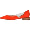 imageFSJ Women Comfort Pointed Toe Low Heel Flat Pumps Slip On Party Dress Walking Casual Office Shoes Size 415 USOrangered
