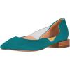 imageFSJ Women Comfort Pointed Toe Low Heel Flat Pumps Slip On Party Dress Walking Casual Office Shoes Size 415 USTeal