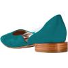 imageFSJ Women Comfort Pointed Toe Low Heel Flat Pumps Slip On Party Dress Walking Casual Office Shoes Size 415 USTeal