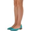 imageFSJ Women Comfort Pointed Toe Low Heel Flat Pumps Slip On Party Dress Walking Casual Office Shoes Size 415 USTeal