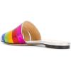 imageFSJ Women Fashion Pointed Toe Rainbow Mules Colorful Snake Print Flat Shoes Spring Summer FlatsRed