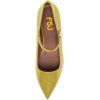 imageFSJ Women Pointed Toe Mary Jane Flats Block Chunky Low Heel Pumps Slip On Buckle Solid Color Classic Party Prom Dress Shoes Size 415 USYellow