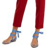 imageFSJ Women Rivets Pointed Toe Lace up Dorsay Flats Sandals Low Heel Pumps Party Prom Shoes Size 415 USBlue