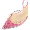 imageFSJ Women Rivets Pointed Toe Lace up Dorsay Flats Sandals Low Heel Pumps Party Prom Shoes Size 415 USFuchsia