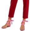 imageFSJ Women Rivets Pointed Toe Lace up Dorsay Flats Sandals Low Heel Pumps Party Prom Shoes Size 415 USFuchsia