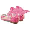 imageFSJ Women Rivets Pointed Toe Lace up Dorsay Flats Sandals Low Heel Pumps Party Prom Shoes Size 415 USFuchsia