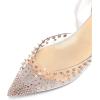 imageFSJ Women Rivets Pointed Toe Lace up Dorsay Flats Sandals Low Heel Pumps Party Prom Shoes Size 415 USGrey